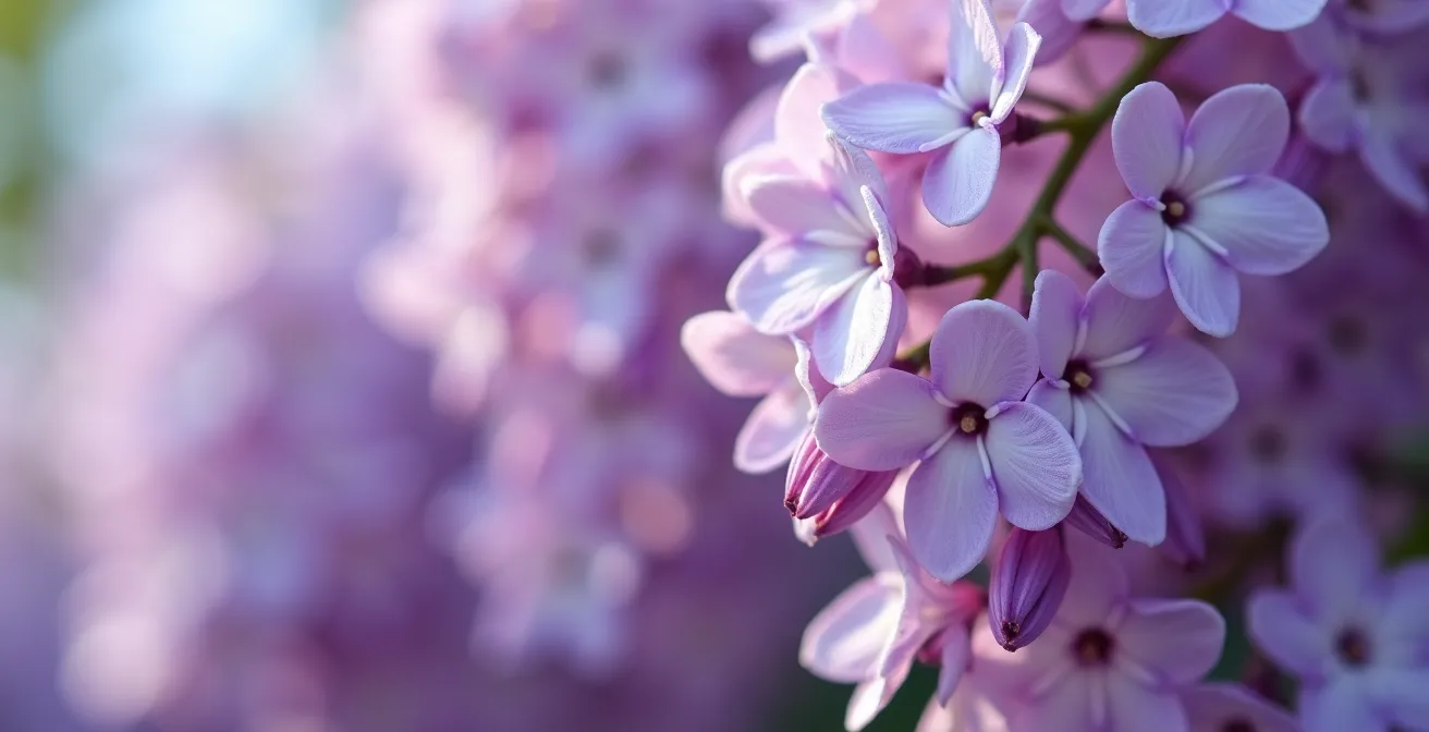 Macro detail of premium artificial wisteria petals showing realistic texture